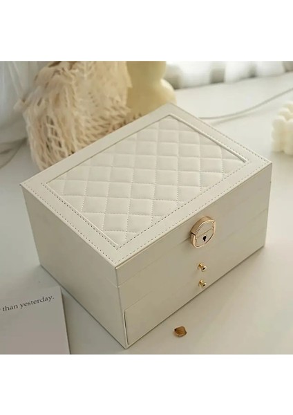 3 Katlı Takı ve Aksesuar Organizeri, Beyaz, 23x17 cm, 1 parça fiyatları