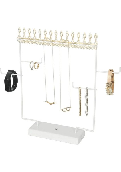 Şık Takı Düzeni, Metal, Altın Renk, Kolye, Küpe, Yüzük ve Bileklik Saklama Kutusu fırsatları