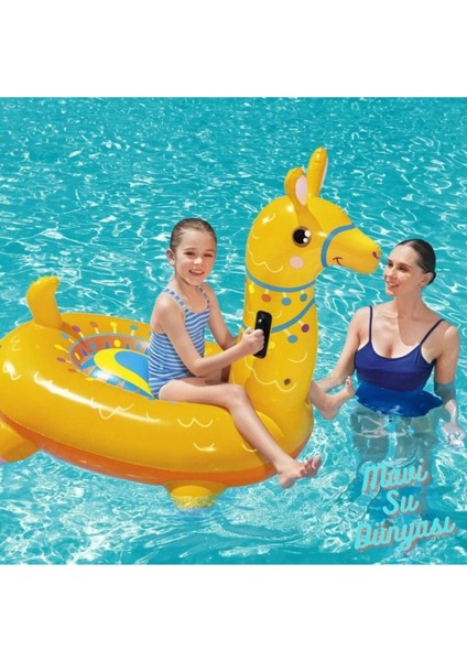 Lama Tutunmalı Binici 129 x 110 cm - Mavi Su Dünyası