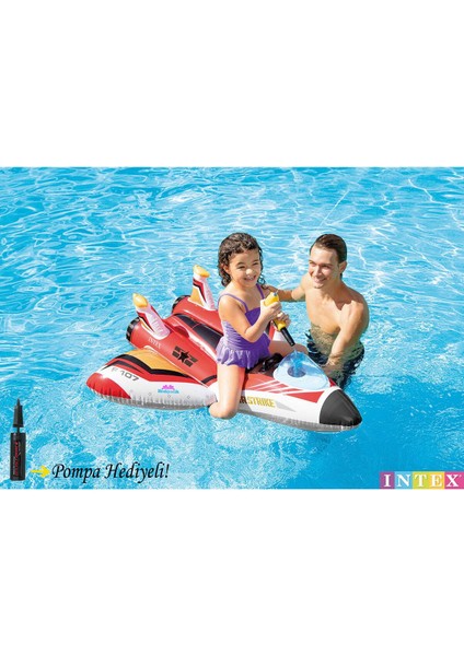 Intex Su Tabancalı Uçak Binici Çocuk Deniz ve Havuz Binici 117X117 cm fiyatları