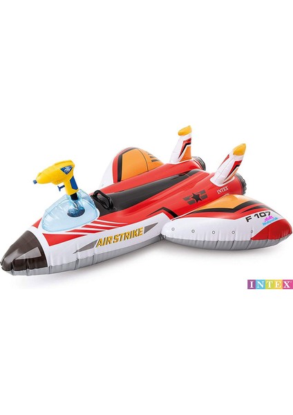 Intex Su Tabancalı Uçak Binici Çocuk Deniz ve Havuz Binici 117X117 cm modelleri