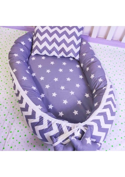 Delüxe Gri Yıldızlar Babynest Bebek Yatağı fiyatları