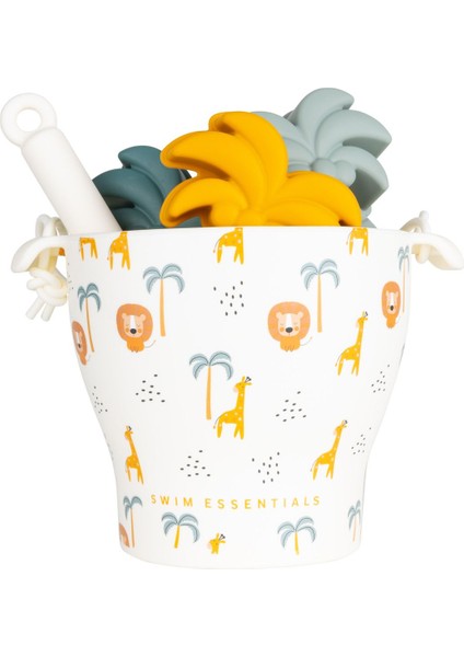 Jungle Silikon Oyuncak Seti - Kova, Kürek ve 3 Adet Kalıp