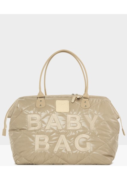 Vizon Baby Bag Nakışlı Puf Şişme Anne Bebek Bakım Çanta M000006904