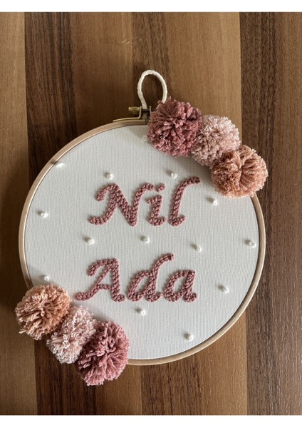 21,5 cm Bebek/çocuk Odası Isimli Kapı Süsü/Punch Nakis Duvar Panosu/Bebek Hediyelik Hastane Kapı Süs