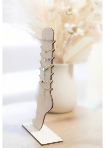 Şık Ahşap Takı Düzenleyici Standı, 25 cm, Bej, 2'li, dekoratif ve kullanışlı tasarım fiyatları