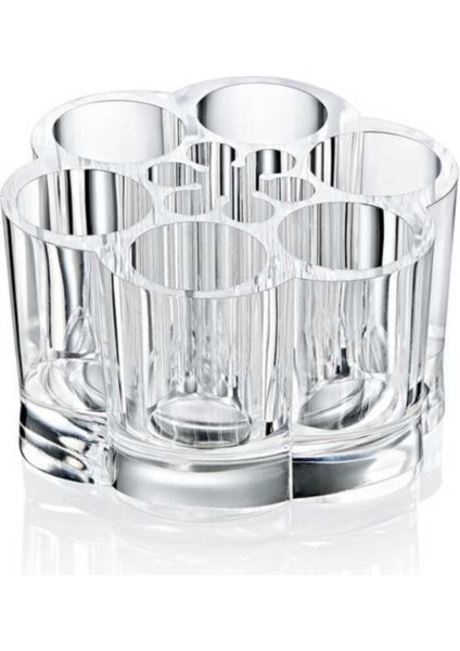 Şeffaf Papatya Renkli Ruj ve Fırça Düzenleyici Seti, Turuncu, Plastik, 1 Parça fiyatları