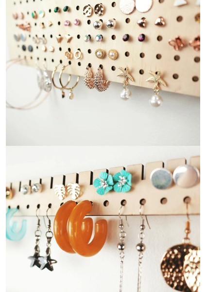 Ahşap takı düzenleyici, şık ve pratik küpe ve takı standı, büyük boy, tek parça fiyatları