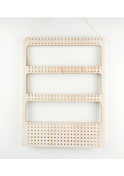 Ahşap takı düzenleyici, şık ve pratik küpe ve takı standı, büyük boy, tek parça fırsatları