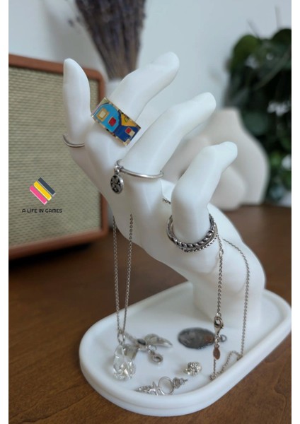 Beyaz geniş el yapımı dekoratif takı sergileme standı, 2 adet, plastik materyal fiyatları