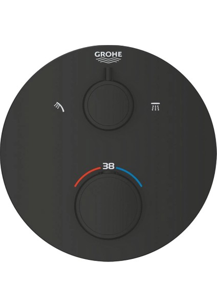 Grohtherm Thm Trim Shower Rd - Matte Black Grh 1022082430