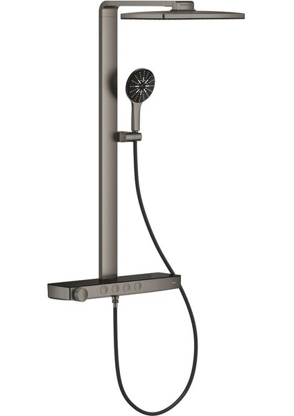 Rainshower Aqua Pure Duvara Monte Termostatik Bataryalı Duş Sistemi (Grafit/füme) Grh 100961AL00
