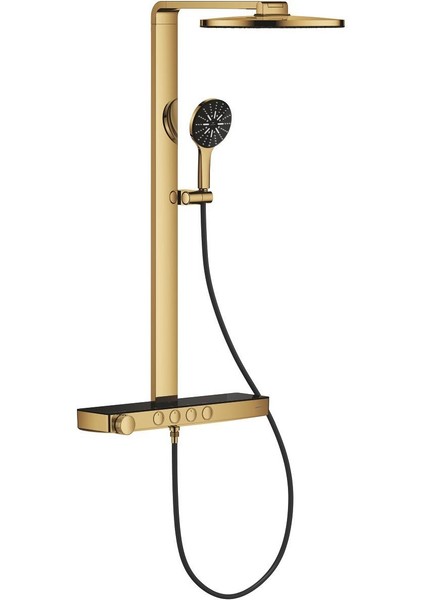 Rainshower Aqua Pure Duvara Monte Termostatik Bataryalı Duş Sistemi (Mat Altın) Grh 100964GL00