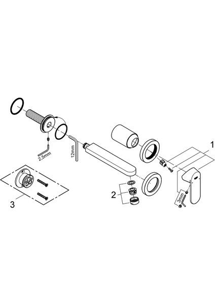 Eurocosmo 2 Delikli Lavabo Bataryası S- Boyut Grh 19381000 modelleri