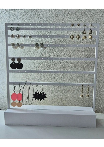 Beyaz Çok Amaçlı Takı ve Küpe Düzenleyici, Plastik Organizer, Pratik ve Şık Tasarım fiyatları