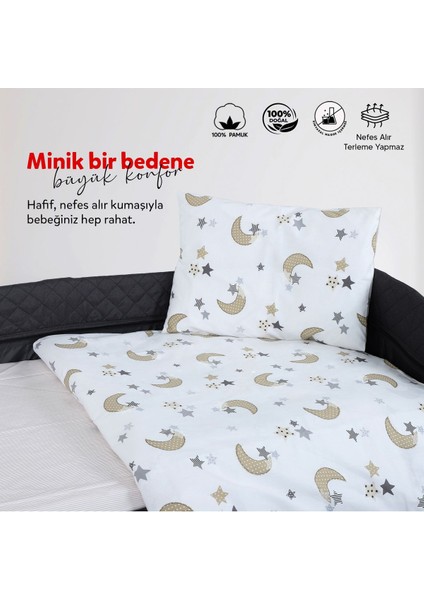 Kahverengi 130X80 Bebek Nevresim Takımı – %100 Pamuk, Park Yatak ve Beşik Uyumlu fiyatları