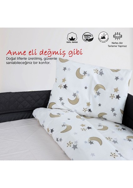 Kahverengi 130X80 Bebek Nevresim Takımı – %100 Pamuk, Park Yatak ve Beşik Uyumlu fırsatları