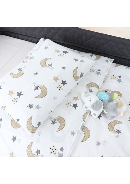 Kahverengi 130X80 Bebek Nevresim Takımı – %100 Pamuk, Park Yatak ve Beşik Uyumlu
