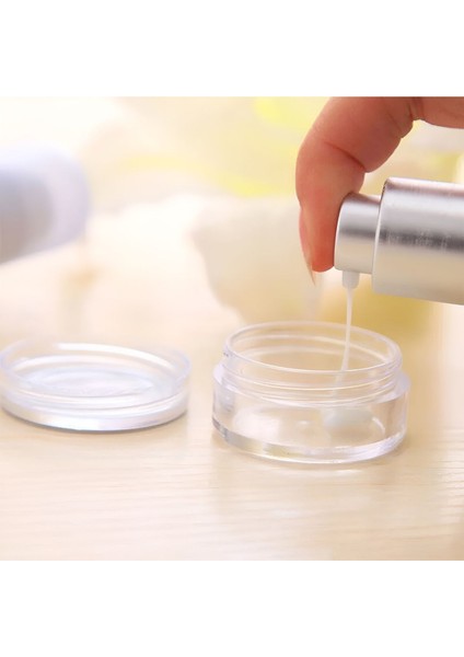 Şeffaf 3,8cm 10ml mini saklama kutusu, takı ve kozmetik kavanoz, 2'li set, turuncu fırsatları