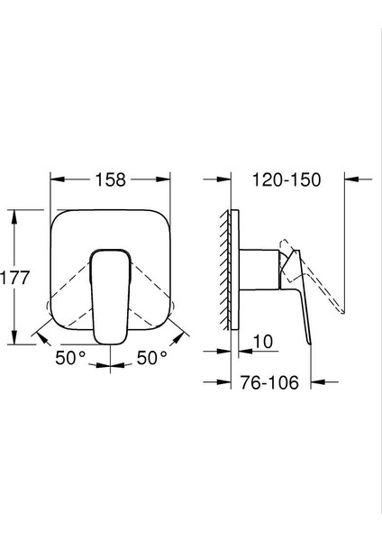Cubeo Ankastre Duş Bataryası Grh 1017770000
