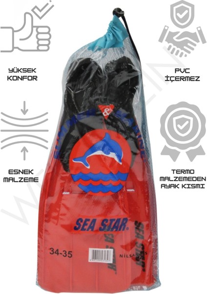 Sea Star Termo Materyalli Konforlu Unisex Yüzücü Paleti 34-35 Numara fiyatları