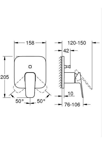 Cubeo Ankastre Banyo/ duş Bataryası Grh 1017782430 indirimleri