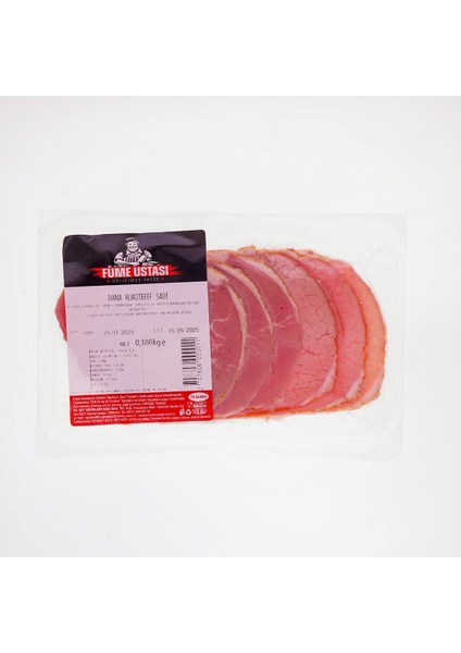 Füme Ustasi Di̇li̇mli̇ Dana Roastbeef 100 Gr