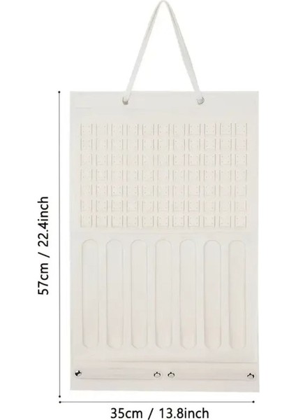 Ekru keçe takı ve aksesuar düzenleyici, duvara monte depolama çantası