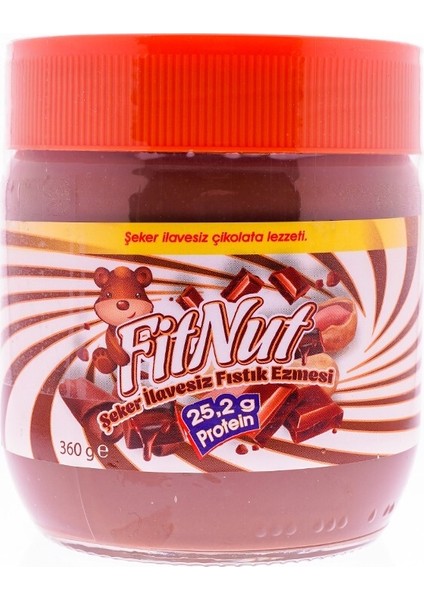 Şeker İlavesi̇z Çi̇kolatalı Fıstık Ezmesi 360 Gr