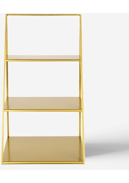 3 Katlı Altın Piramit Metal Organizer - Çok Amaçlı Aksesuar Rafı modelleri