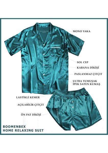 İpek Saten Gömlek Şort Takım Petrol fiyatları