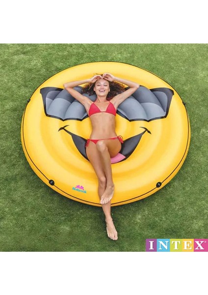 Cool Emoji Island Dev Boy Ada Şişme Havuz ve Deniz Yatağı 173X27 cm fırsatları