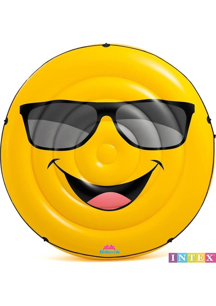 Cool Emoji Island Dev Boy Ada Şişme Havuz ve Deniz Yatağı 173X27 cm