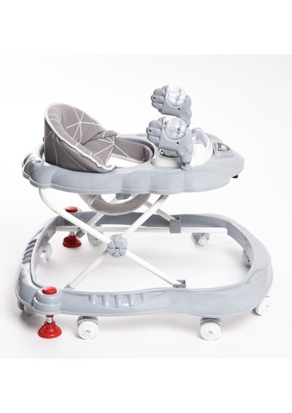 Yürüteç 8 Tekerlekli Oyuncaklı Katlanabilir Gri Renk Örümcek Yürüteç fırsatları