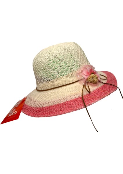 Spteks Kitti 6-12 Yaş Fuji ve Krem Renk Çiçek Figürlü Merserize Yazlık Şapka fiyatları