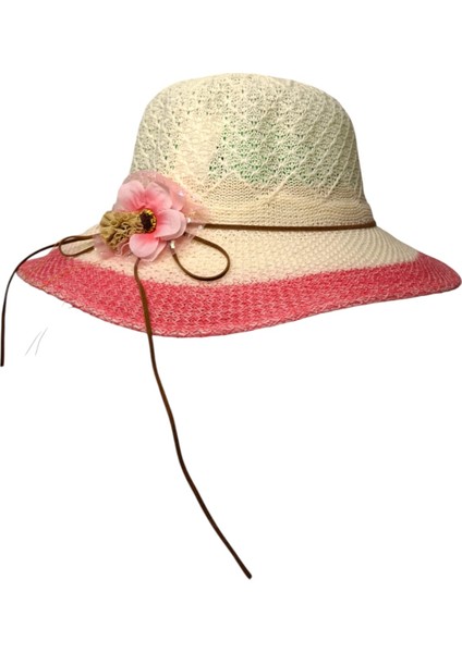 Spteks Kitti 6-12 Yaş Fuji ve Krem Renk Çiçek Figürlü Merserize Yazlık Şapka indirimleri