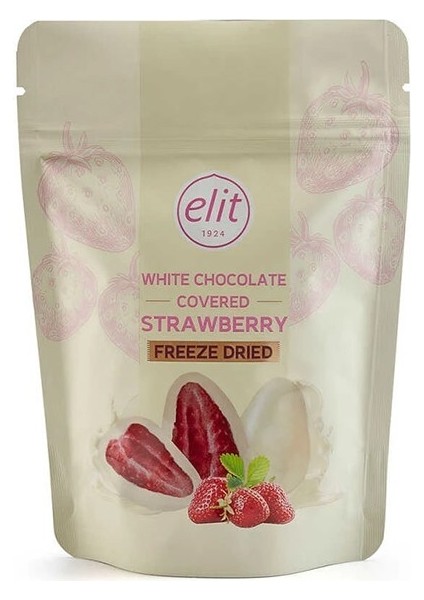 Beyaz Çikolata Kaplı Freeze Drıed Çilek Draje 80 gr