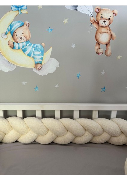 360 cm 3 Lü Peluş Örgü Koruma Modeli Yeni Nesil Welsoft Kumaş (60X120 / 70X110 Beşik Için) fırsatları