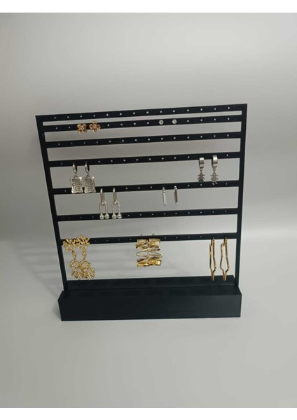 Siyah büyük takı düzenleyici stand, şık ve pratik saklama çözümü, 2 parça modelleri