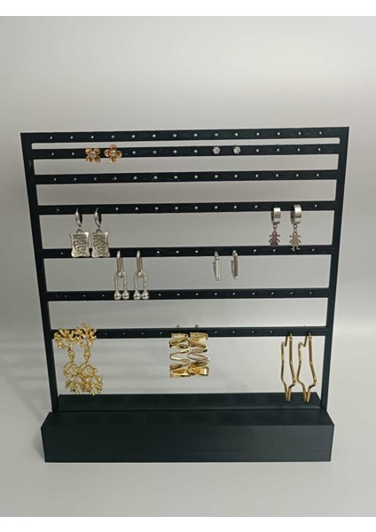 Siyah büyük takı düzenleyici stand, şık ve pratik saklama çözümü, 2 parça indirimleri