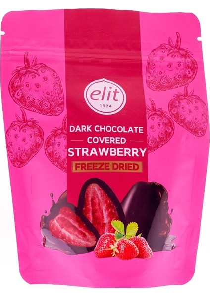 Bitter Çikolata Kaplı Freeze Drıed Çilek Draje 80 gr
