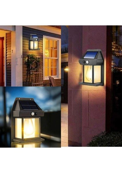 Güneş Enerjili Su Geçirmez Bahçe Balkon LED Ampul Dekoratif Hareket Sensörlü Bahçe 3 Modlu Solar LED indirimleri