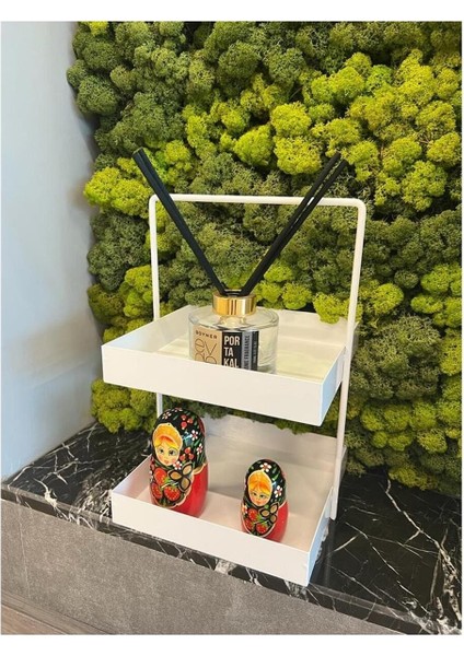 Beyaz 20x20 Metal Çok Katlı Tezgahüstü Organizer, Mutfak ve Banyo İçin Uygun indirimleri