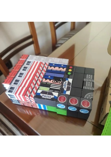 Minecraft Manyetik Küp Blok Polis Temalı Yapı Taşı 100 Parça