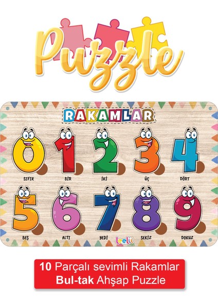 Hayvanlar-Araçlar-Şekiller-Rakamlar-Meyveler-Sebzeler Ahşap 6’lı Set, Eğitici-Öğretici Yapboz fiyatları