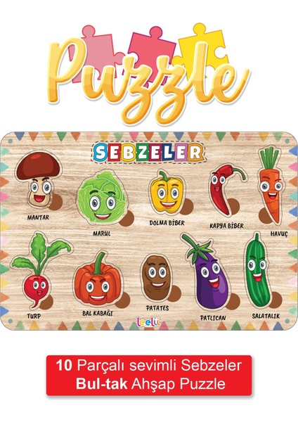 Hayvanlar-Araçlar-Şekiller-Rakamlar-Meyveler-Sebzeler Ahşap 6’lı Set, Eğitici-Öğretici Yapboz modelleri