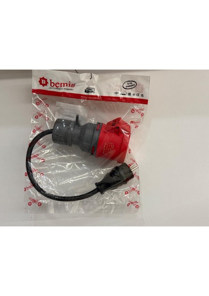 - Cee Norm Adaptör 3x2,5 Ttr 1/16A Fış - 5/32A Prız (30CM Kablolu) - BKT-0111-2211