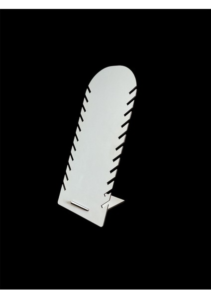 Beyaz MDF Takı Düzeni, Kolye, Küpe ve Bileklik Organizeri, Ahşap, 1 Parça