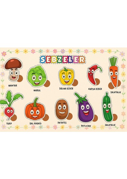 1+ Hayvanlar-Araçlar-Şekiller-Rakamlar-Meyveler-Sebzeler Ahşap 6’lı Set, Eğitici-Öğretici Yapboz Sa indirimleri