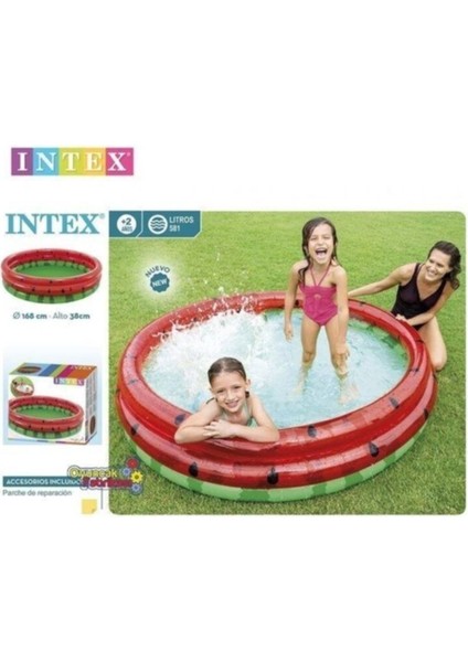 Karpuz Desenli Şişme Havuz 168X38 cm Pompa Hediyeli modelleri